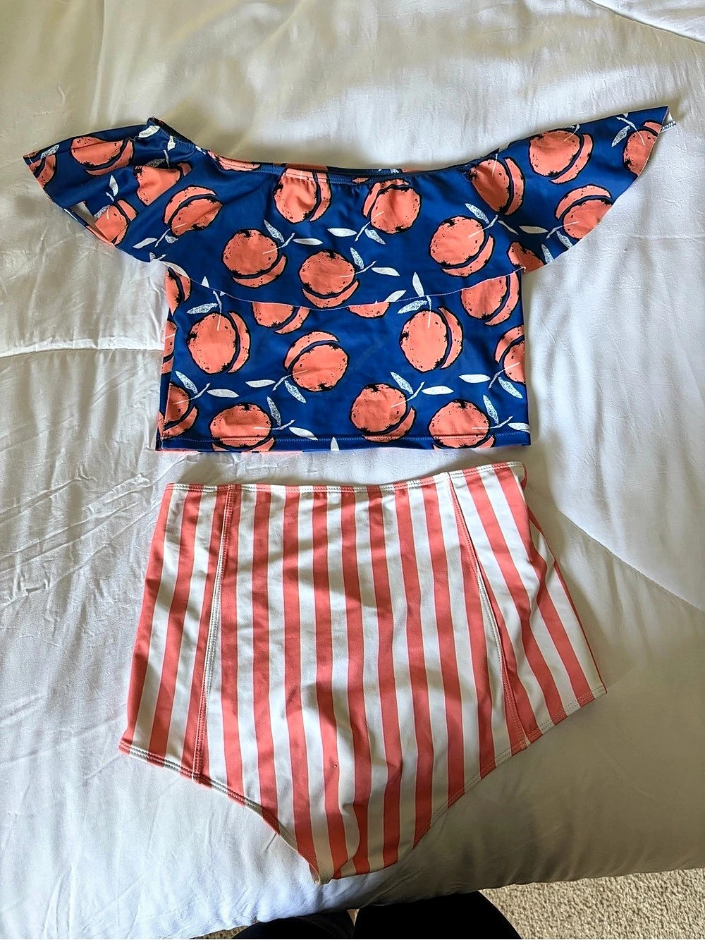 Kortni Jeane Peach swimsuit set
